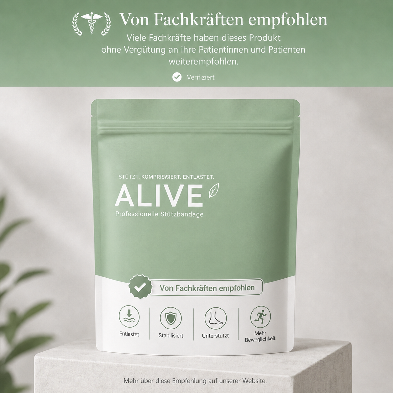 Knöchelbandage mit Stützgurt
